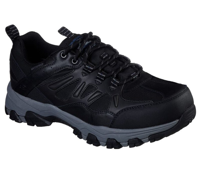 Skechers Herr Svarta Snörskor - Relaxed Fit: Selmen - Enago - Sverige (UJKTR-8657)